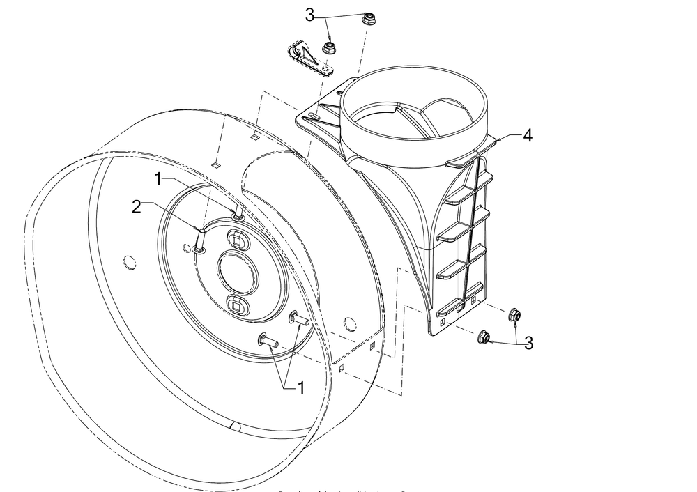 Chute Adapter Diagram and Parts List for 2X30-INCHMAX (31AH8JVSB10)(2023) Cub Cadet Snow Blower